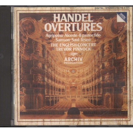 Handel, Pinnock CD Handel Overtures Archiv – 4192192 Nuovo
