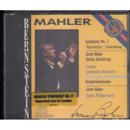 Mahler, Bernstein CD Symphony No. 2, Kindertotenlieder M2K42195 Sigillato