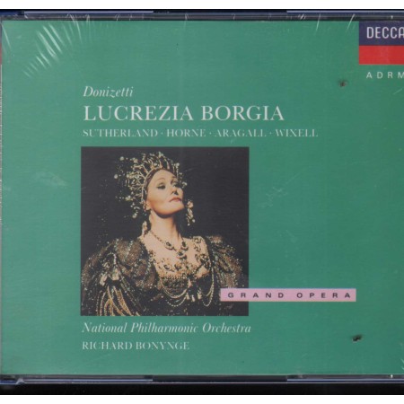 Donizetti - Sutherland, Horne, Aragall, Wixell CD Lucrezia Borgia Sigillato