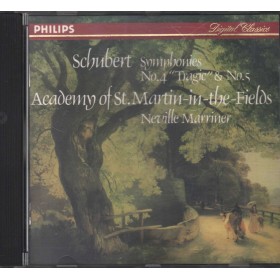 Schubert, Marriner CD Symphonies No.4 Tragic E No.5 Philips – 4100452 Nuovo