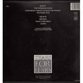 Tears For Fears ‎Lp Vinile Songs From The Big Chair / Mercury Nuovo