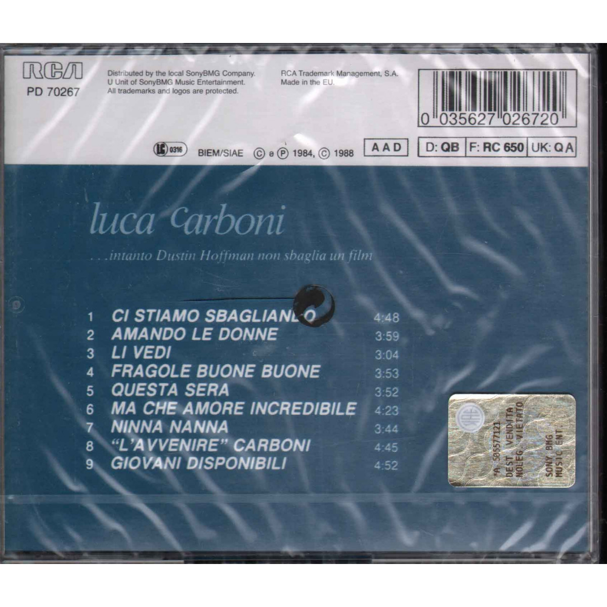 Claudio Baglioni CD Claudio Baglioni (Omonimo Same) RCA ‎ND 71660