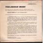 Thelonious Monk ‎Vinile 7" 45 giri Brilliant Corners Nuovo Riverside EP 119