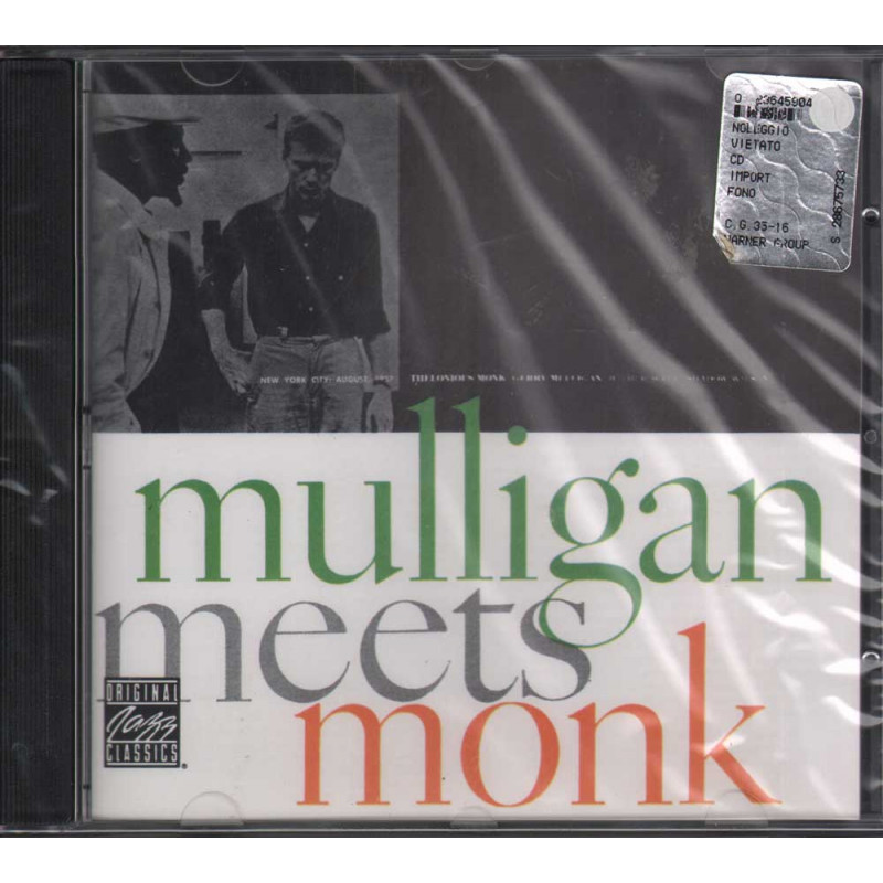 Thelonious Monk Gerry Mulligan CD Mulligan Meets Monk 0090204065219 Thelonious Monk Gerry Mulligan CD Mulligan Meets Monk 0090204065219