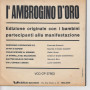 I° - 1 Ambrogio D'Oro Vinile 33 giri 7" Cantata dai Bambini Nuovo