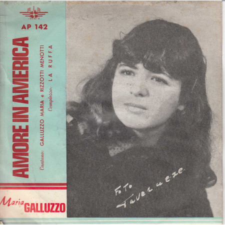 Maria Galluzzo Rizzotti Menotti Vinile 45 giri 7" Amore In America Nuovo