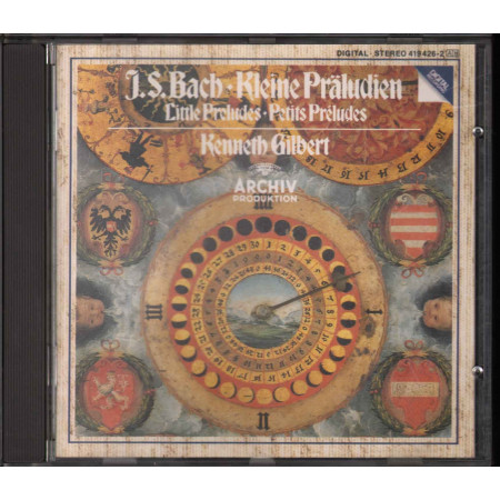 J S Bach / Kenneth Gilbert CD Kleine Praludien - Little Preludes - Petits Preludes  Nuovo