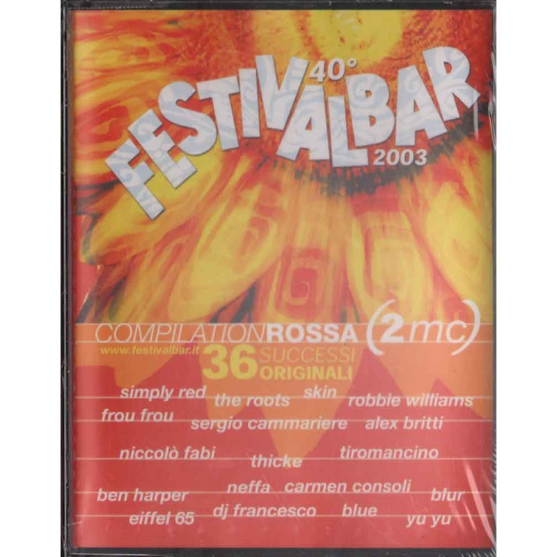 40° Festivalbar 2003 2x MC7 Compilation Rossa Nuova Sigillata 0602498075401 40° Festivalbar 2003 2x MC7 Compilation Rossa Nuova Sigillata 0602498075401