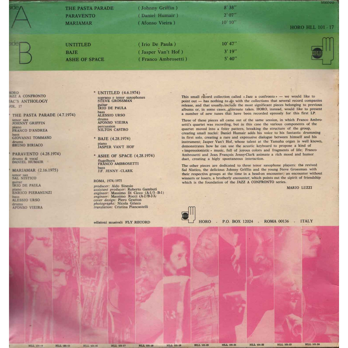AA.VV. Lp Vinile Jazz A Confronto 17 - Jac's Anthology / Horo Records
