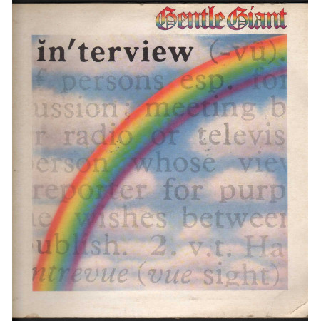 Gentle Giant ‎Lp Vinile Interview / Chrysalis CHR 1115 Nuovo