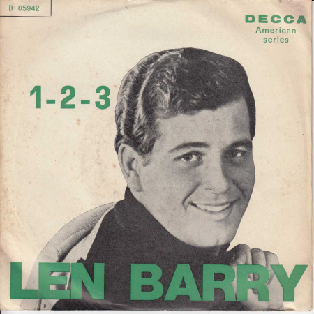 Len Barry Vinile 7" 45 Giri 1 - 2 - 3 / Bullseye Decca Nuovo