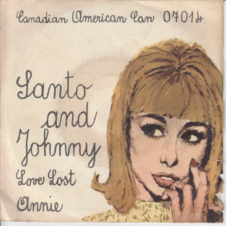 Santo And Johnny Vinile 7" 45 Giri Love Lost / Annie - CAN Nuovo