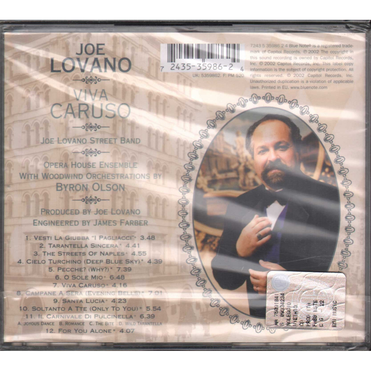 Joe Lovano CD Viva Caruso EMI Blue Note Sigillato 0724353598624