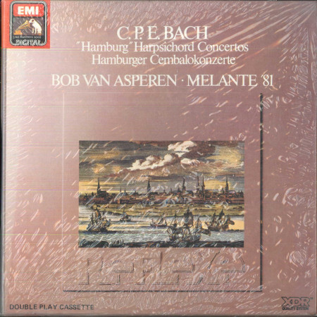 C.P.E. Bach, van Asperen, Melante '81 ‎3x ‎‎MC7 "Hamburg" Harpsichord Concertos