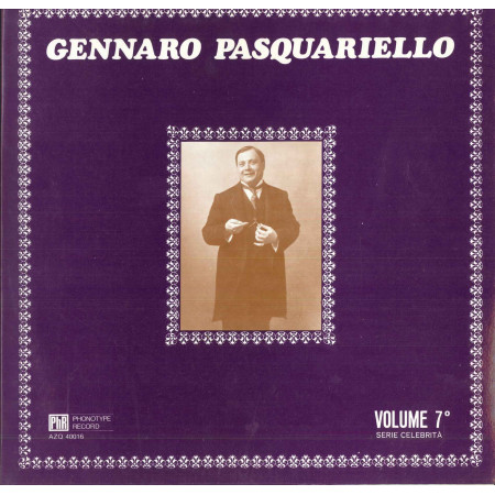 Gennaro Pasquariello ‎Lp Vinile Volume 7 Serie Celebrita' Phonotype Sigillato