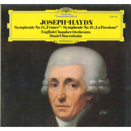 Haydn - English Chamber - Barenboim ‎Lp Vinile Symphonie Nr. 44 / Nr. 49 Nuovo