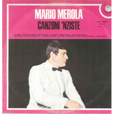 Mario Merola ‎Lp Vinile Canzoni 'Nziste / Variety REL-ST 19154 Penny Nuovo