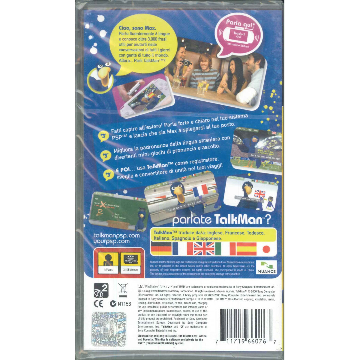 Talkman Videogioco PSP Sony Sigillato 0711719660767