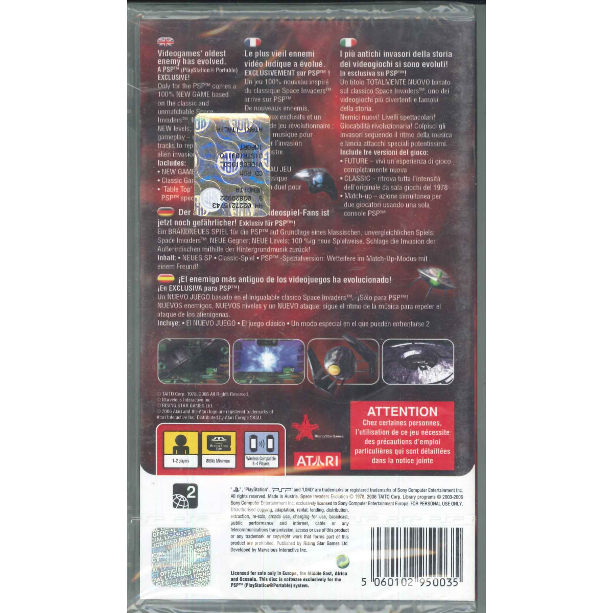 Space Invaders Evolution PSP - Prix - Photo - Présentation