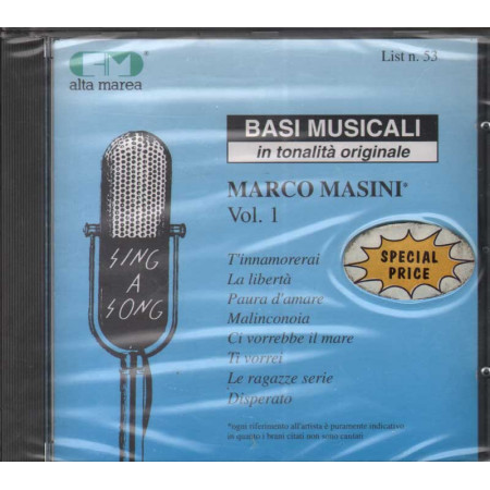 Basi musicali CD Marco Masini vol.1 Nuovo Sigillato