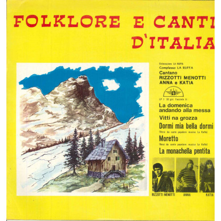 AA.VV. ‎Lp Vinile Folklore E Canti D'Italia / Ala Record LP ALA 1 Nuovo