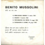 Benito Mussolini Lp Vinile Omonimo Same / Souvenir Record ‎185/33 186/33 Nuovo