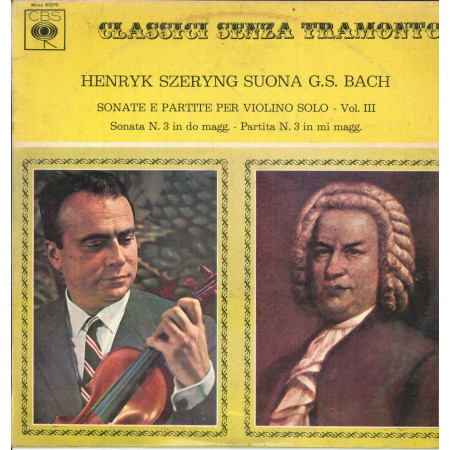 Bach / Szeryng Lp Sonate E Partite Per Violin Solo Vol III Sonate N 3 In Do Magg