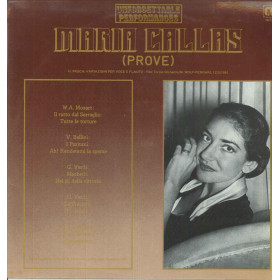 Maria Callas Lp Unforgettable Performances (PROVE) CLS  MD TP 028 Nuovo Maria Callas Lp Unforgettable Performances (PROVE) CLS  MD TP 028 Nuovo