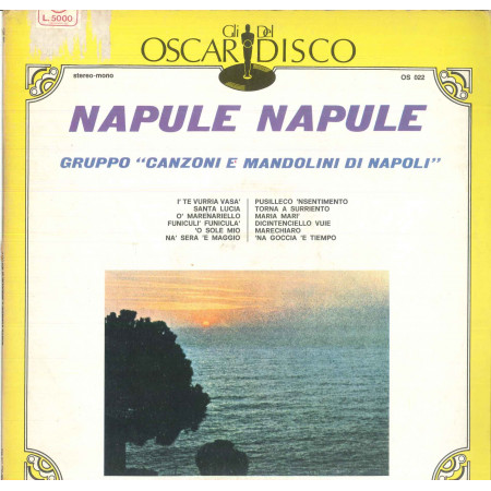 Gruppo Canzoni E Mandolini Di Napoli ‎Lp Napule Napule / Oscar Del Disco Nuovo