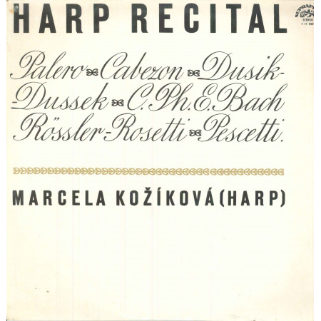 Marcela Kozikova Lp Vinile Harp Recital / Supraphon ‎1 11 0507 Nuovo