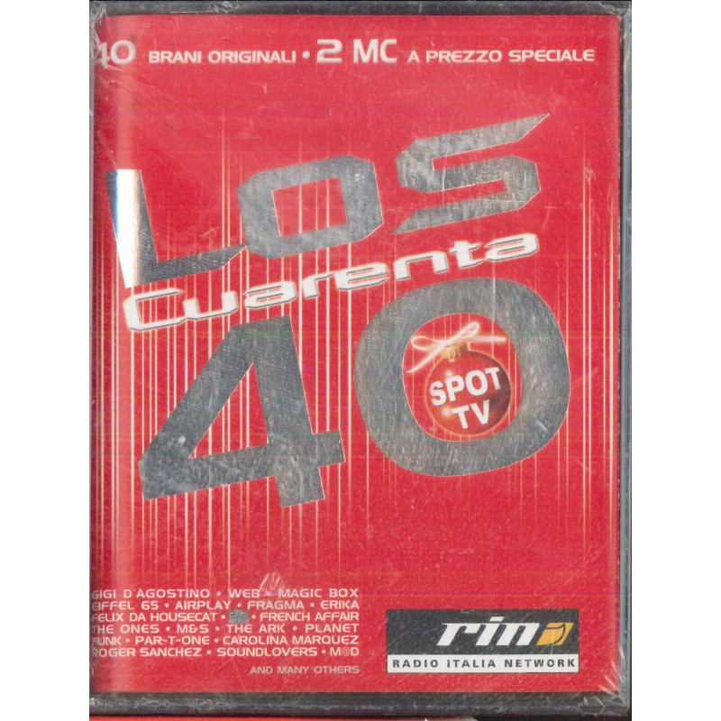 AA.VV 2x MC7 Los Cuarenta 40 / J.V.M. 04.01 MC Sigillata 8022745013130 AA.VV 2x MC7 Los Cuarenta 40 / J.V.M. 04.01 MC Sigillata 8022745013130