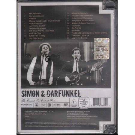 Simon & Garfunkel ‎DVD The Concert In Central Park / Columbia Sigillato