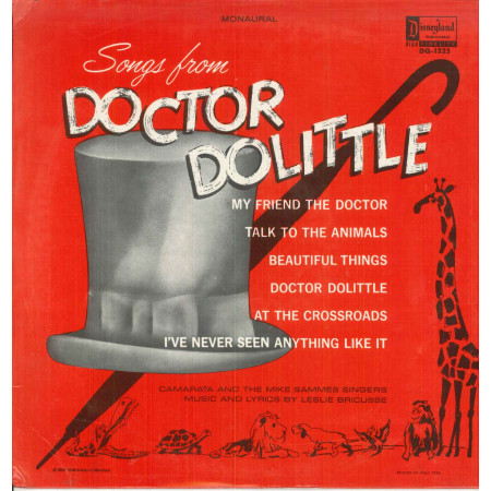 Camarata Mike Sammes Singers Lp Vinile Songs From Doctor Dolittle Italia Nuovo