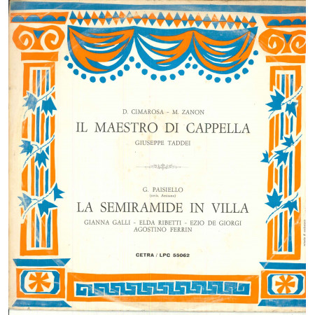 D Cimarosa / G Paisiello Lp Maestro Di Cappella / La Semiramide In Villa Nuovo