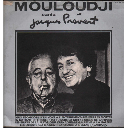 Mouloudji ‎Lp Vinile Mouloudji Canta Jacques Prevert / Joker SM 3261 Nuovo