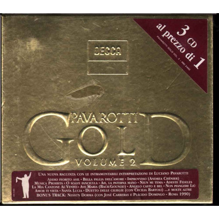 Luciano Pavarotti  Box 3 CD Pavarotti Gold Vol. 2 Nuovo Sigillato 0028948024605