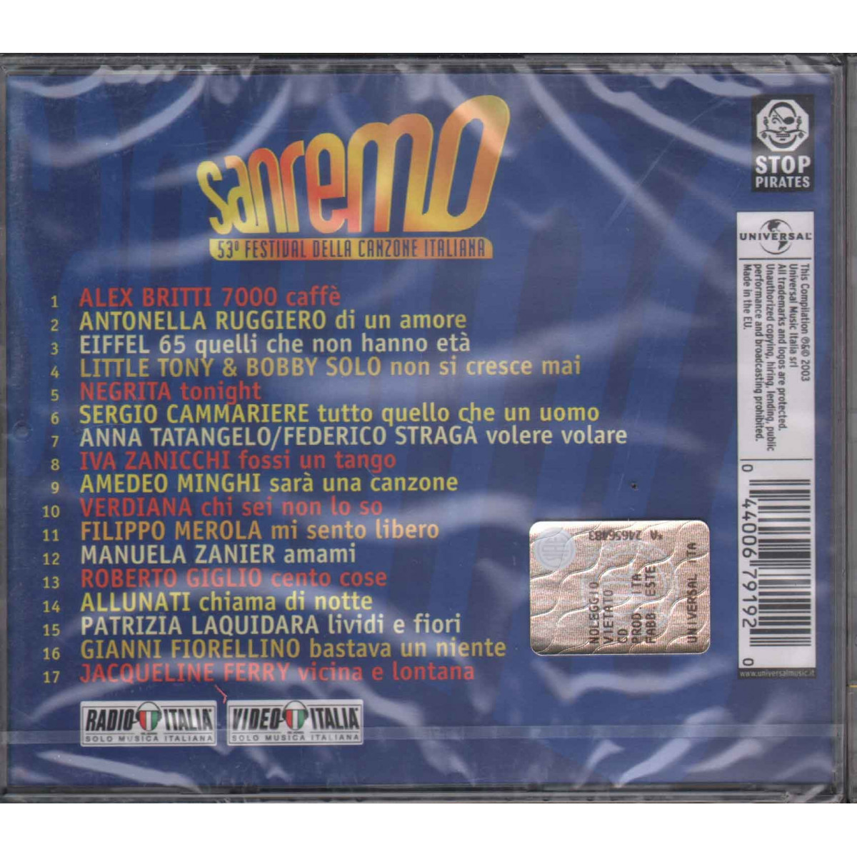 AAVV CD 53 Sanremo Festival Della Canzone Italiana / Universal