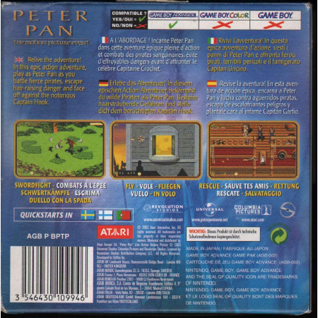 Peter Pan The Movie Videogioco Game Boy / Disney Interactive Atari Nuovo