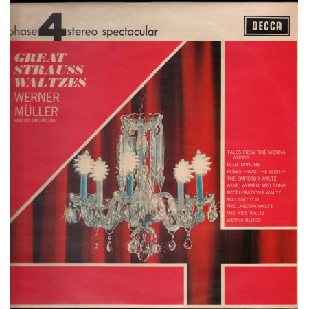 Werner Muller ‎Lp Great Strauss Waltzes / Decca PFSI 4040 Phase 4 Stereo Nuovo