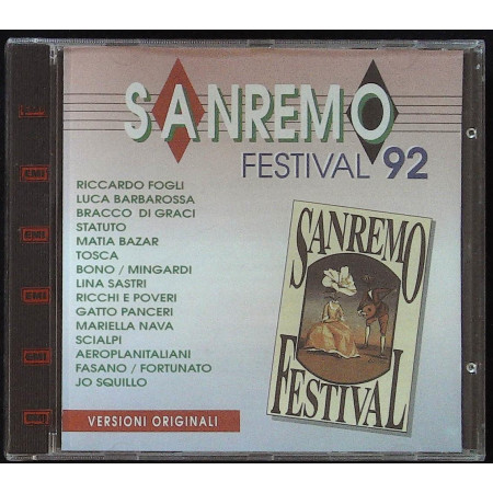 AAVV CD Sanremo Festival 1992 / EMI ‎– 7990022 Sigillato