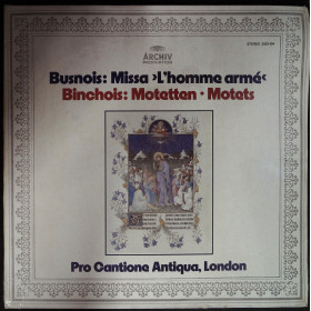 Busnois / Binchois Pro Cantione Antiqua London Lp Missa L'homme Arme' Sigillato Busnois / Binchois Pro Cantione Antiqua London Lp Missa L'homme Arme' Sigillato