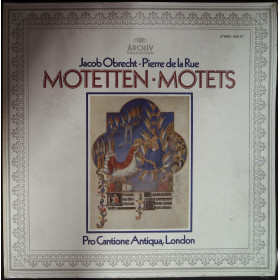 Jacob Obrecht Pierre de la Rue Pro Cantione Antiqua London Lp Motetten Sigillato