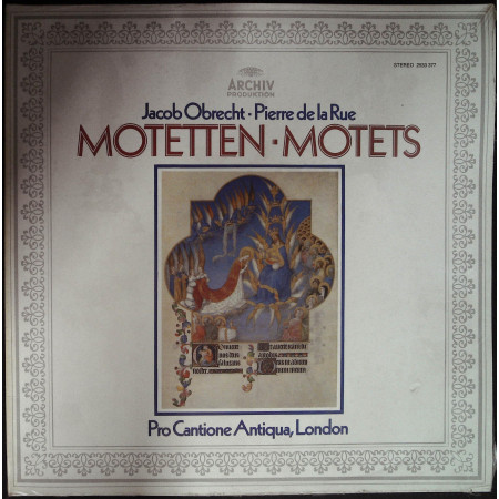 Jacob Obrecht Pierre de la Rue Pro Cantione Antiqua London Lp Motetten Sigillato