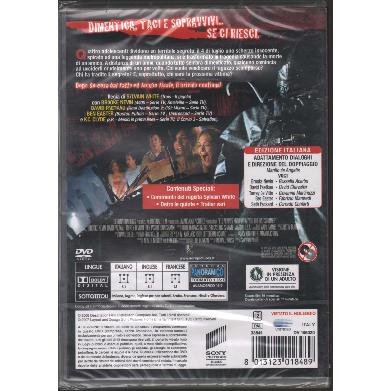 Leggenda Mortale DVD Brooke Nevin David Paetkau White Sylvain