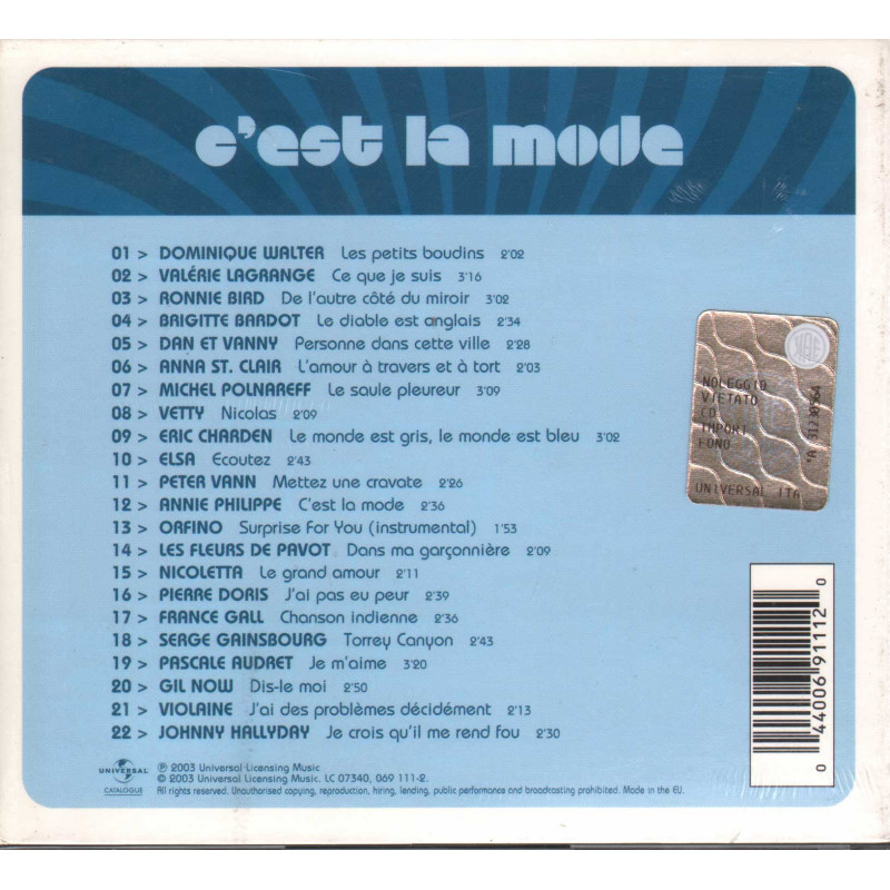 Aa Vv ‎cd Pop A Paris Vol 3 Cest La Mode Universal 069 111 2