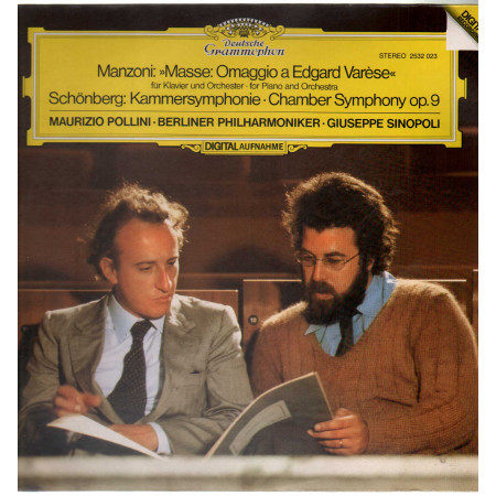 Manzoni Schonberg Pollini Lp Masse Omaggio A Edgard Varese Kammersymphonie Op. 9