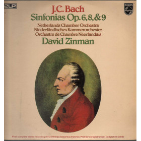 J C Bach D Zinman Netherlands Chamber Orchestra Lp Sinfonias Op. 6,8,&9 Gatafold J C Bach D Zinman Netherlands Chamber Orchestra Lp Sinfonias Op. 6,8,&9 Gatafold