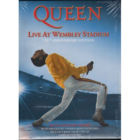 Queen  Cof 2 CD 2 DVD Live At Wembley Stadium Limited Ed Sigillato 0602527795706