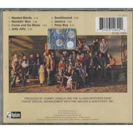 The Allman Brothers Band CD Brothers And Sisters / Capricorn Records – 5312622 Sigillato
