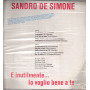 Sandro De Simone Lp Vinile E Inutilmente Io Voglio Bene A Te  Sigillato